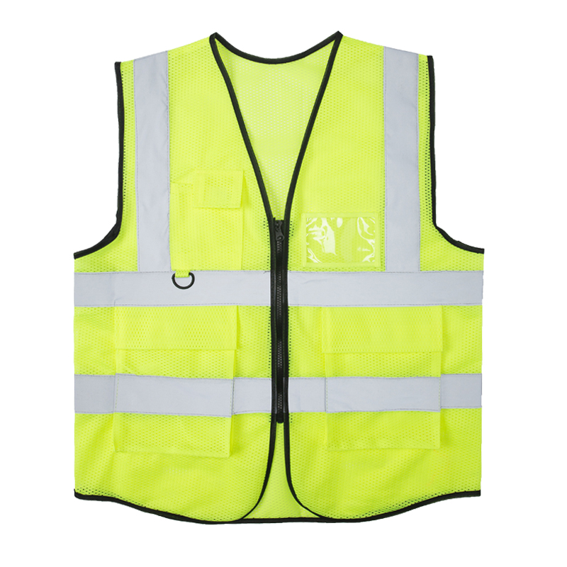 High Visibility Reflective Safety Vest with Pockets Sliver Strip.jpg