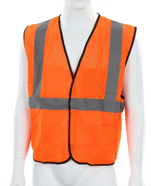 Hi Vis Reflective Safety Vest Mesh Vest with 2 Inch Silver Stripes