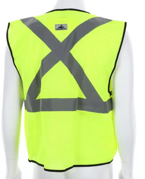 Hi Vis Reflective Lime Safety Vest with X pattern.jpg