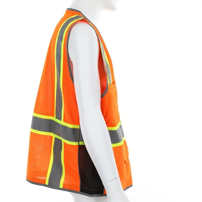 High Visibility Zippered Surveyor Safety Vest 