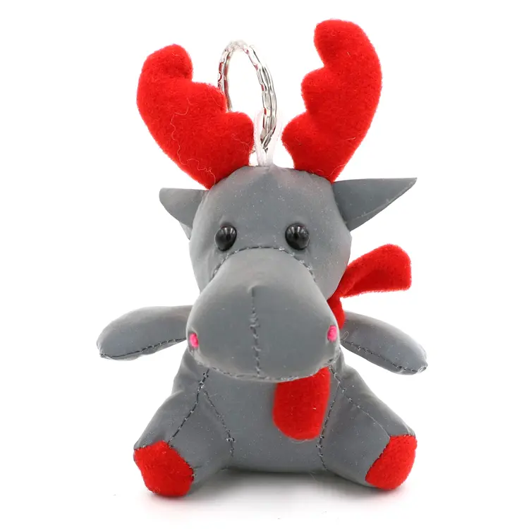 Hi Viz Reflex Reflective Elk Toy Hanger For Bag Backpack