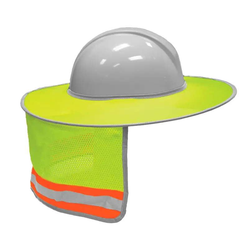 High Visibility Unisex Polyester Reflective Full Brim Sun Shield