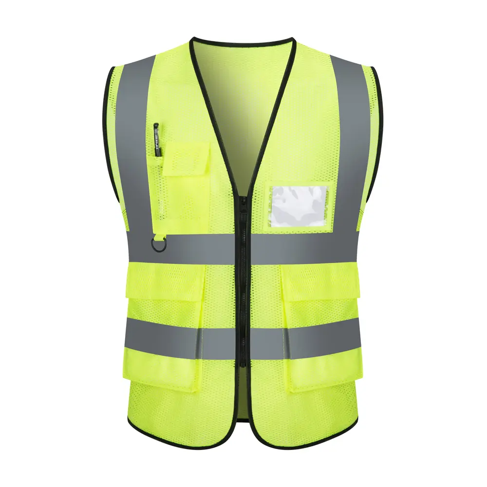 High Visibility Reflective Safety Vest with Pockets Sliver Strip for Men and Women