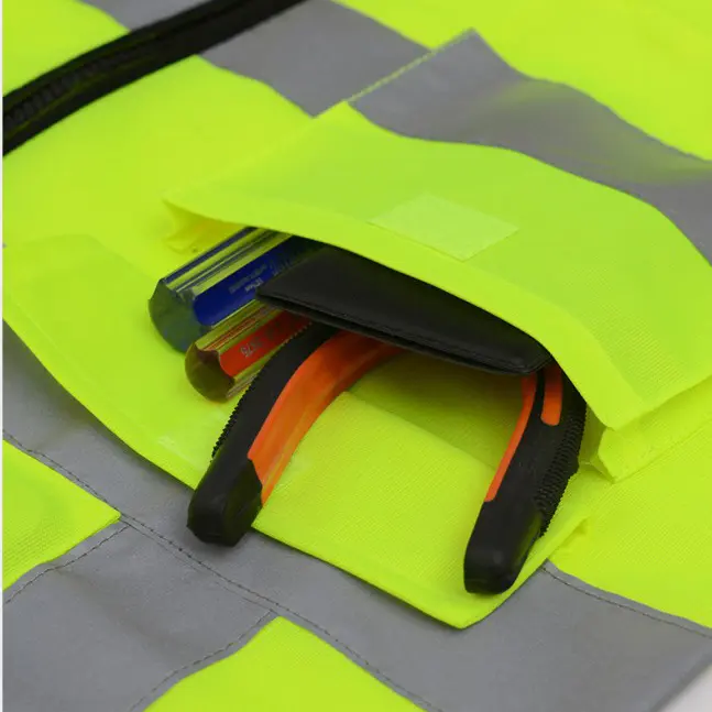 High Visibility Multi-Pocket Reflective Safety Vest