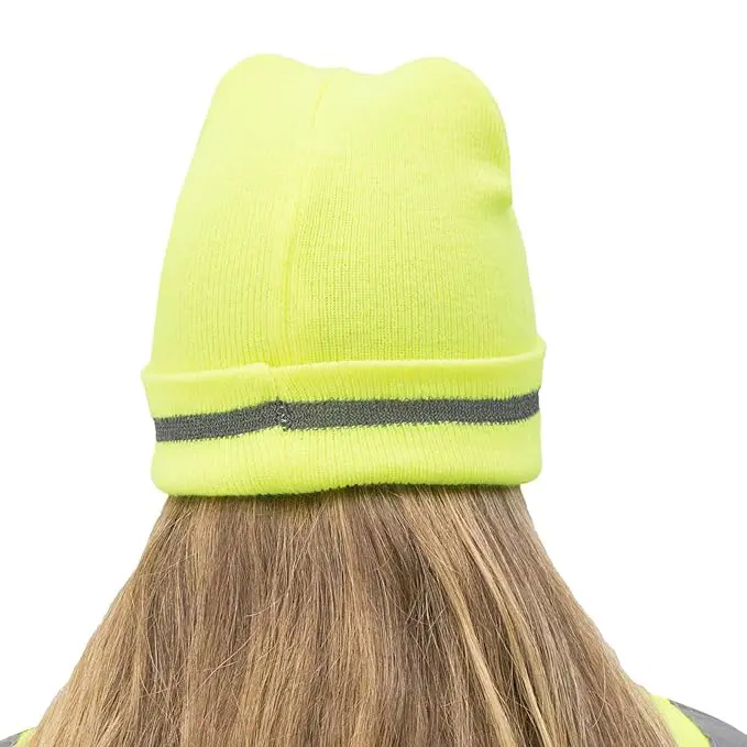 Beanie High Visibility Winter Safety Hat with Reflective Stripe LED Light.jpg