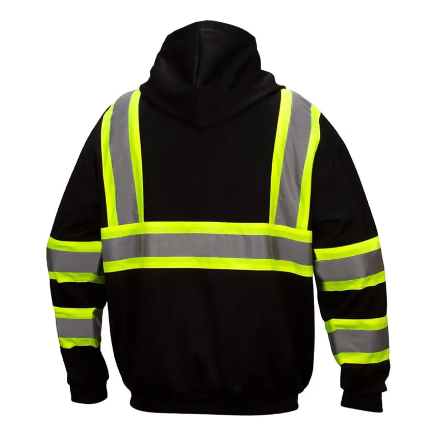 Hi Vis Safety Fleece Zip Hoodie Reflective Sweatshirts ANSI Class 3 for Men.jpg