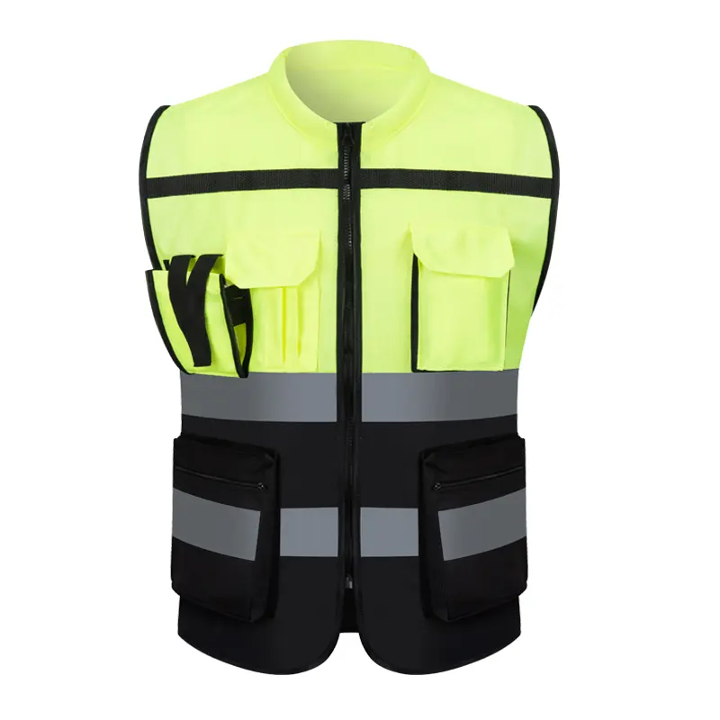 High Visibility Reflective Safety Vest Adjustable and Durable Warp Knitted Fabric