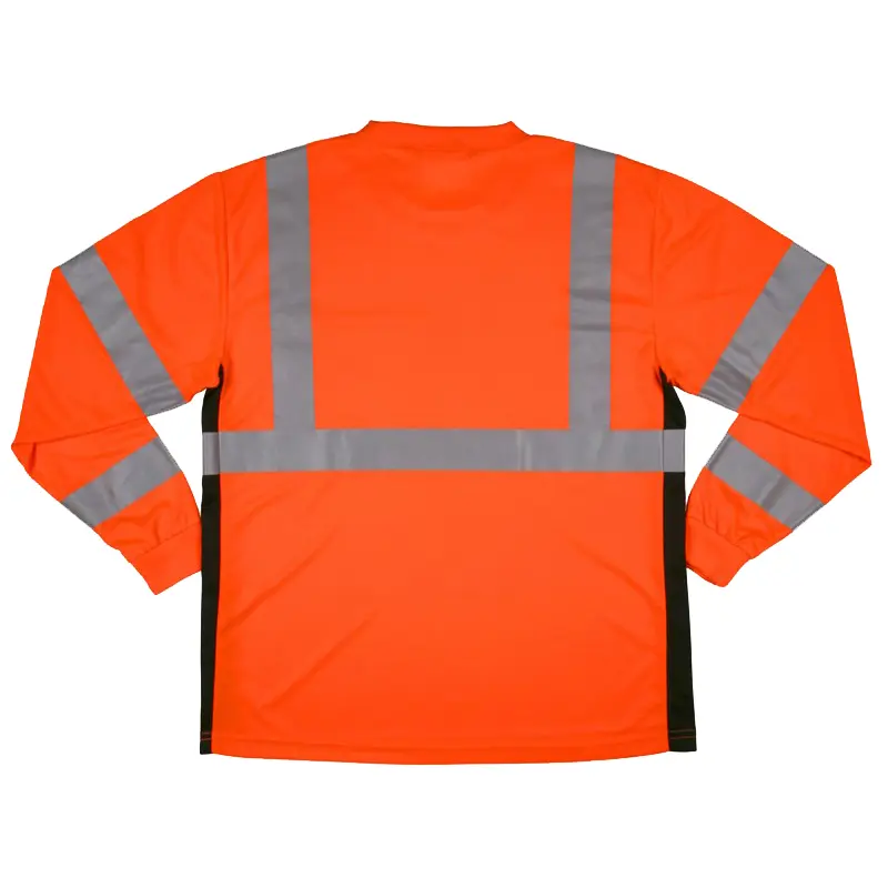 2 Pcs Safety Work Hi Vis Shirt Mens Long Sleeve High Visibility .jpg