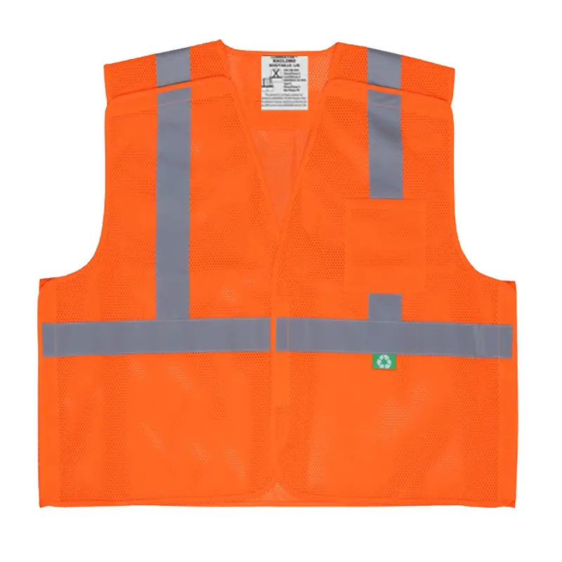 Environmentally Friendly Hi-Vis Reflective Recycled Safety Vest