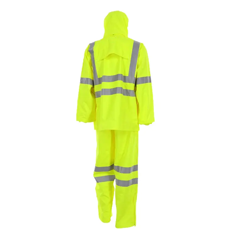 Reflective PU Waterproof Fabric Rain Suit.jpg