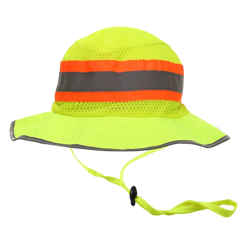 Hi-Visibility Bucket Mesh Yellow Hat