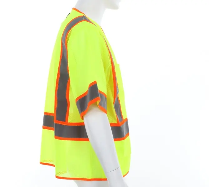 Reflective Lime Mesh Safety Vest ANSI_ISEA 107 2020 Type R Class 3