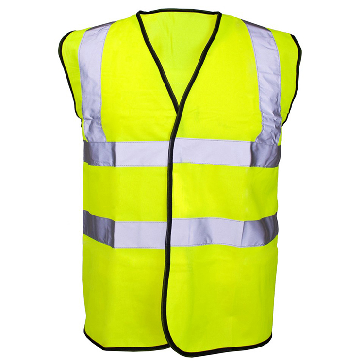 Hi Viz Waistcoat Yellow Orange Reflective Safety Vest with Hook and loop front closure