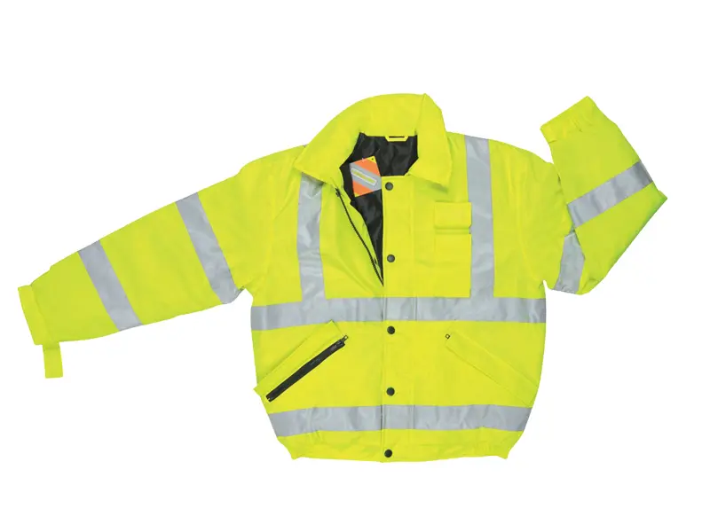 Hi-Vis Insulated Rain Jacket Gear Bomber Jacket