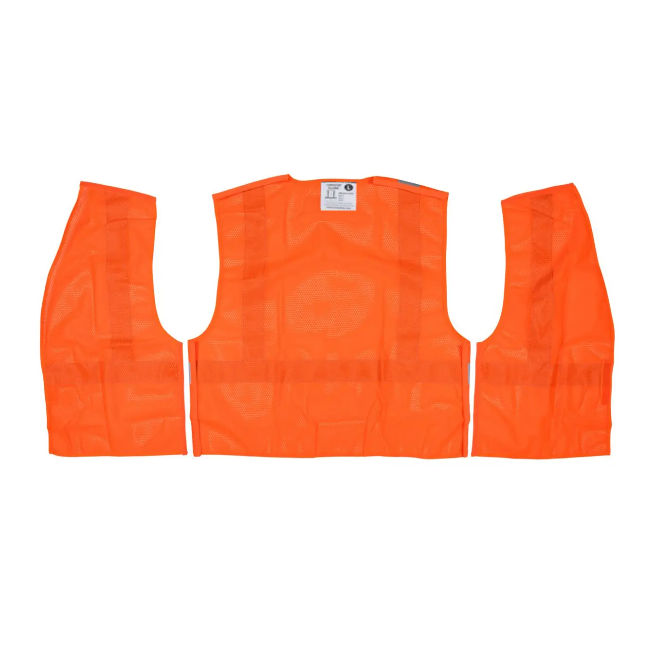 Safety Vest Mesh Fabric with 2 Inch Silver Stripes ANSI Class 2 .jpg